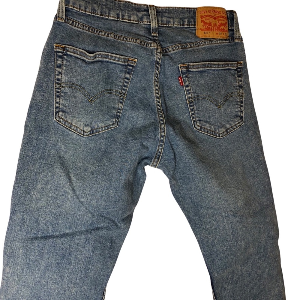 Levis 511 Men’s Sz 31X32 Slim Fit Medium Wash Light Stretch Casual - Picture 3 of 7